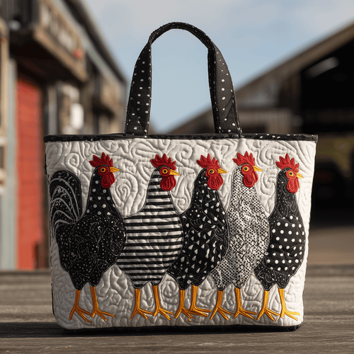The Fancy Flock Quilted Tote Bag NCU0TH2820