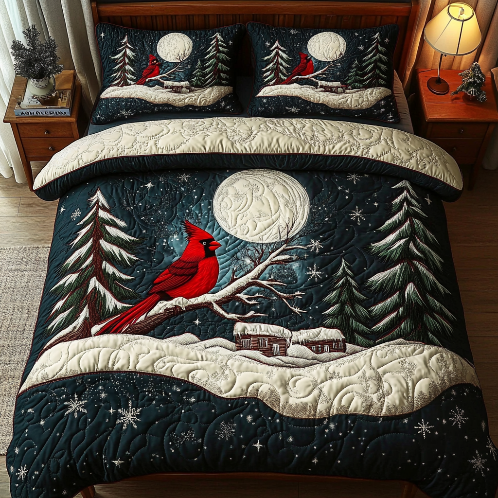 Scarlet Glow Quilted Blanket NCU0NT1504