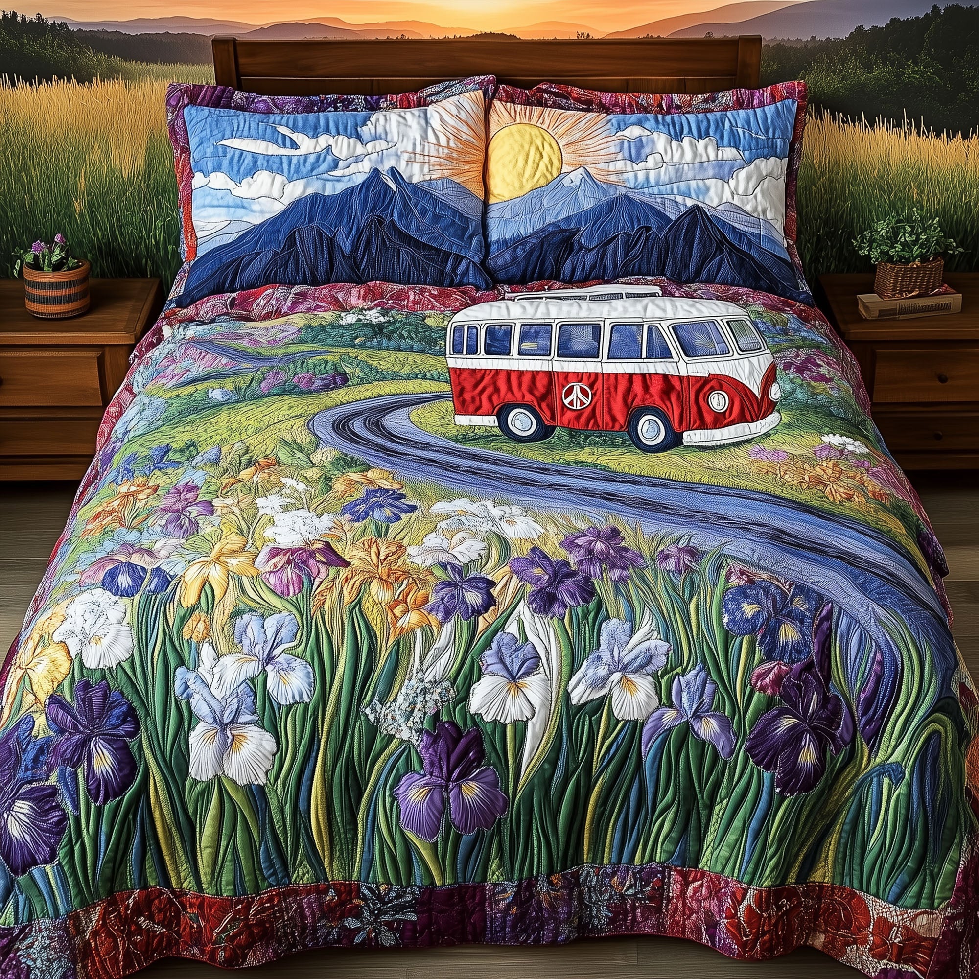 Radiant Peace 3-Piece Quilted Bedding Set NCU0PT228