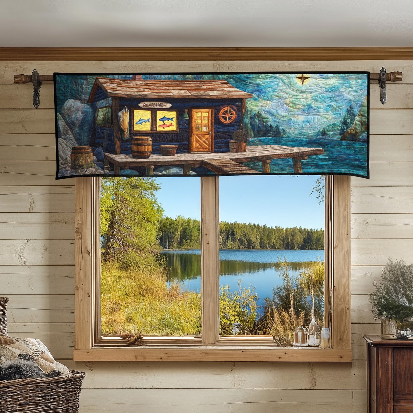 The Timber Cabin Quilted Valance NCU0PT5063