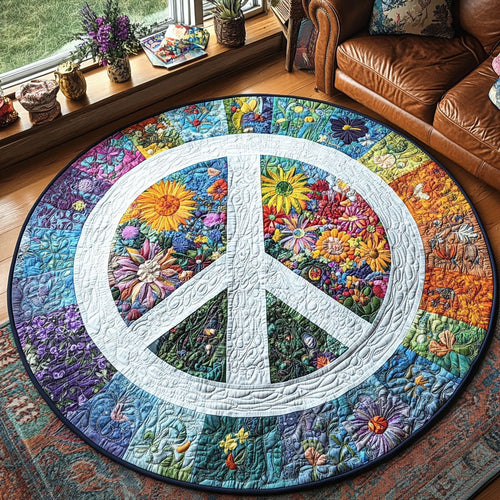 Threads of Peace Quilted Round Mat NCU0PT4756