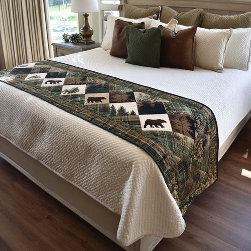 Timber Bear Quilted Bed Runner NCU0PT8471