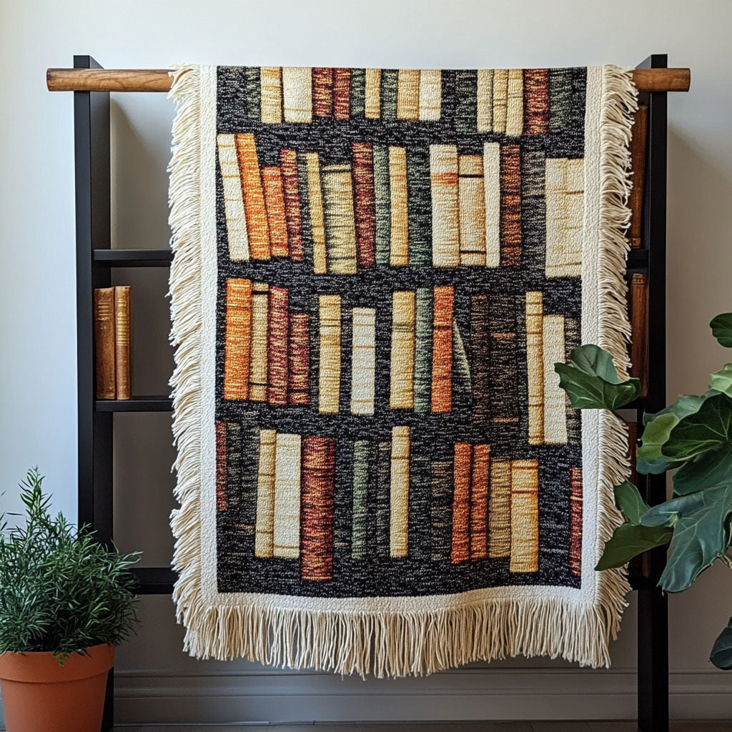 Timeless Bookshelf Woven Sofa Blanket NCU0NT4753
