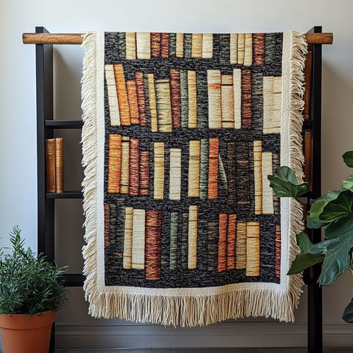 Timeless Bookshelf Woven Sofa Blanket NCU0NT4753