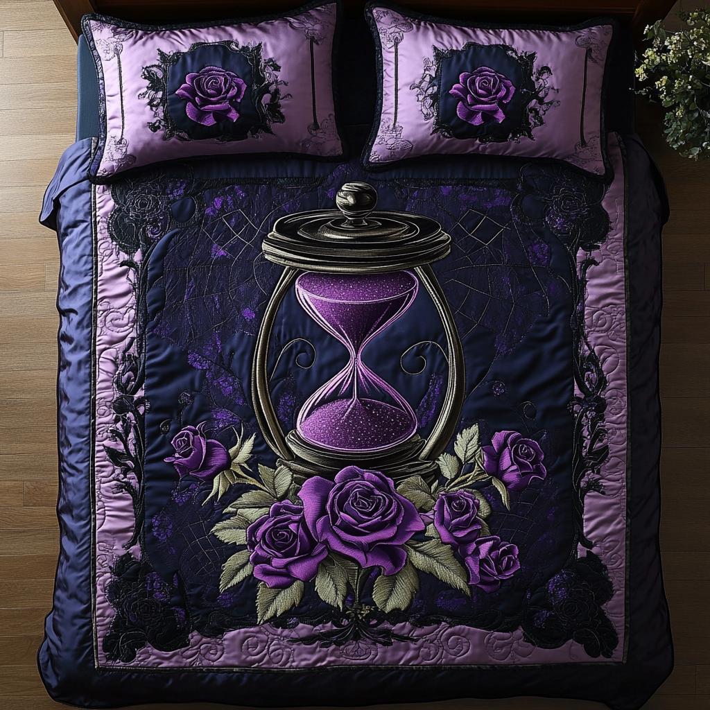 Rose and Yorkie Quilted Blanket NCU0TH203 main image 1