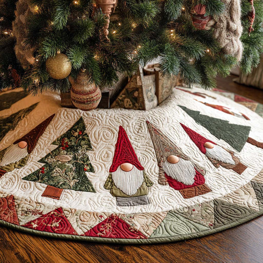 Tinsel Shine Christmas Quilted Tree Skirt NCU0NT10509