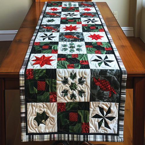Tinsel and Holly Days Quilted Table Runner NCU0PT1647