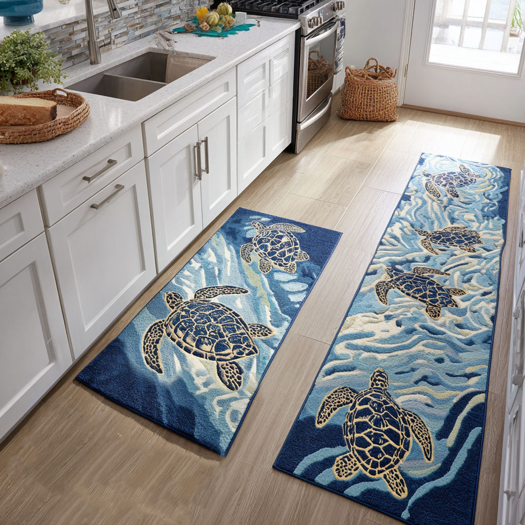 Tiny Turtle Joy Kitchen Area Rug NCU0PT10021