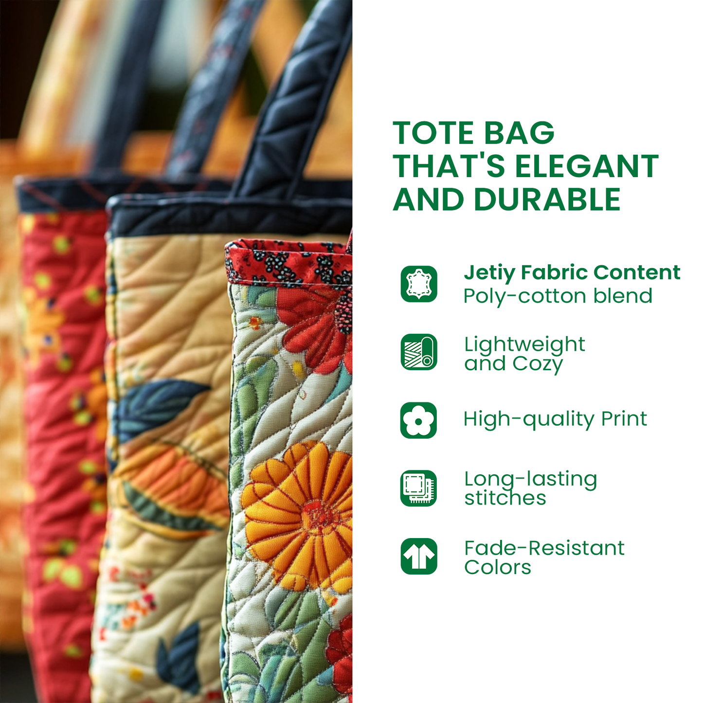 Retro Motion V2 Quilted Tote Bag NCU0PT8926