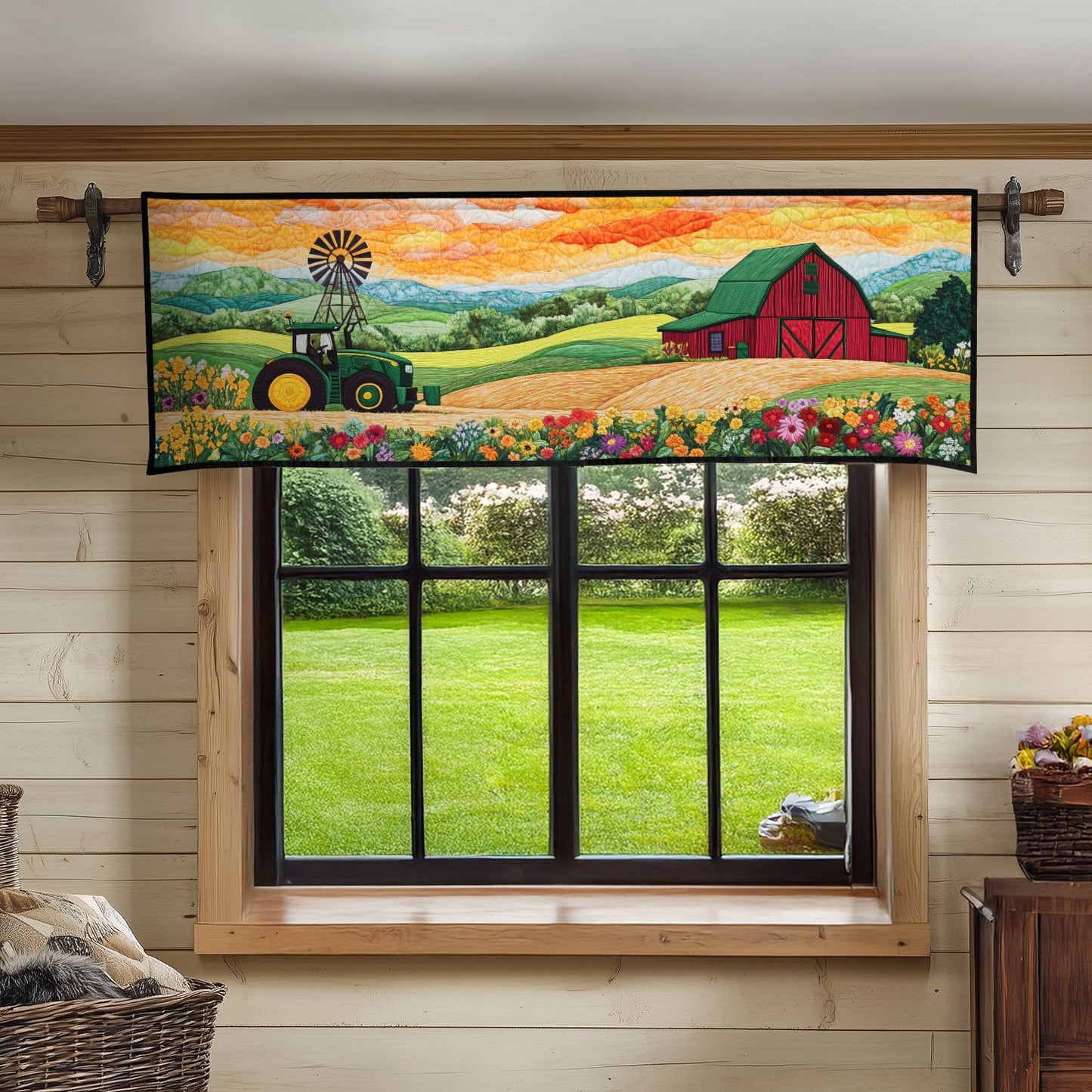 Tranquil Tractor Road Quilted Valance NCU0PT6047