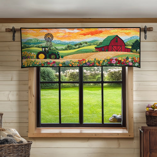 Tranquil Tractor Road Quilted Valance NCU0PT6047