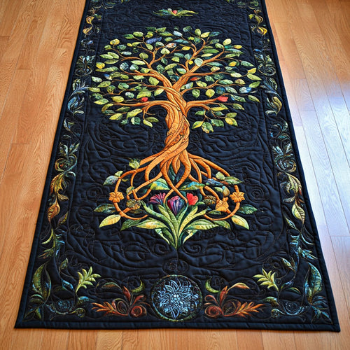 Tree of Wisdom Quilted Table Runner NCU0PT3435