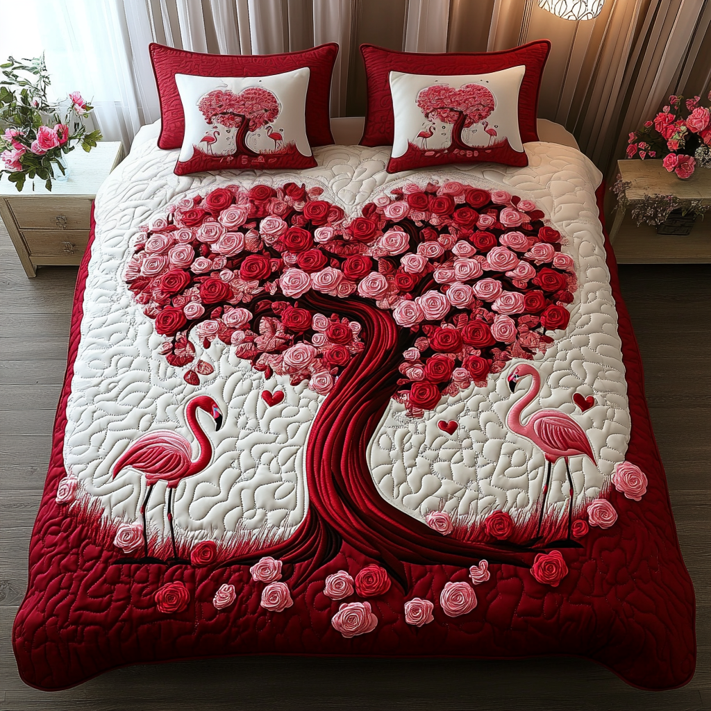 Tropical Paradise Retreat 3-Piece Quilted Bedding Set NCU0PTT230