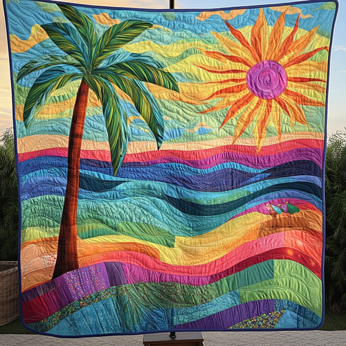 Tropical Waves Quilted Blanket NCU0VH3891
