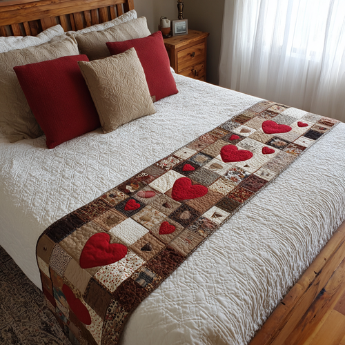 True Heart Quilted Bed Runner NCU0DK8961