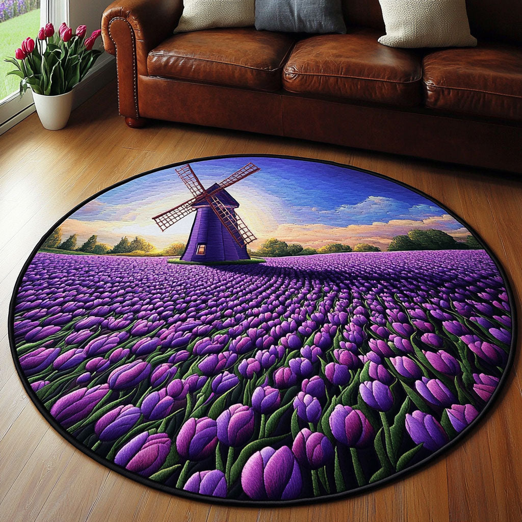 Fluffy Soul Quilted Round Mat NCU0DV1215