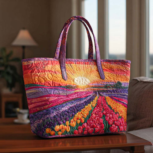 Tulip Morning Light Quilted Tote Bag NCU0NT9377