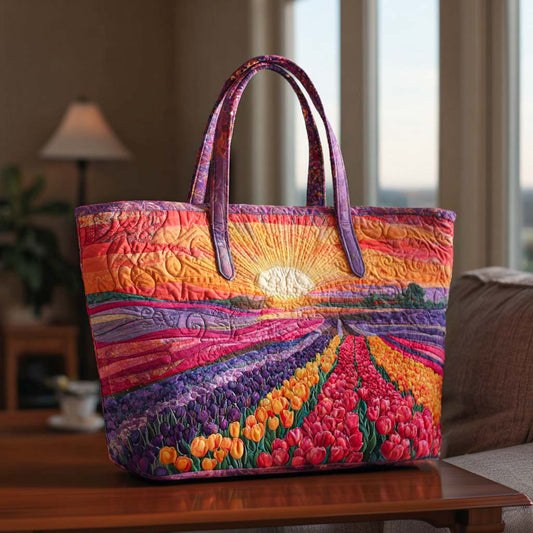 Tulip Morning Light Quilted Tote Bag NCU0NT9377