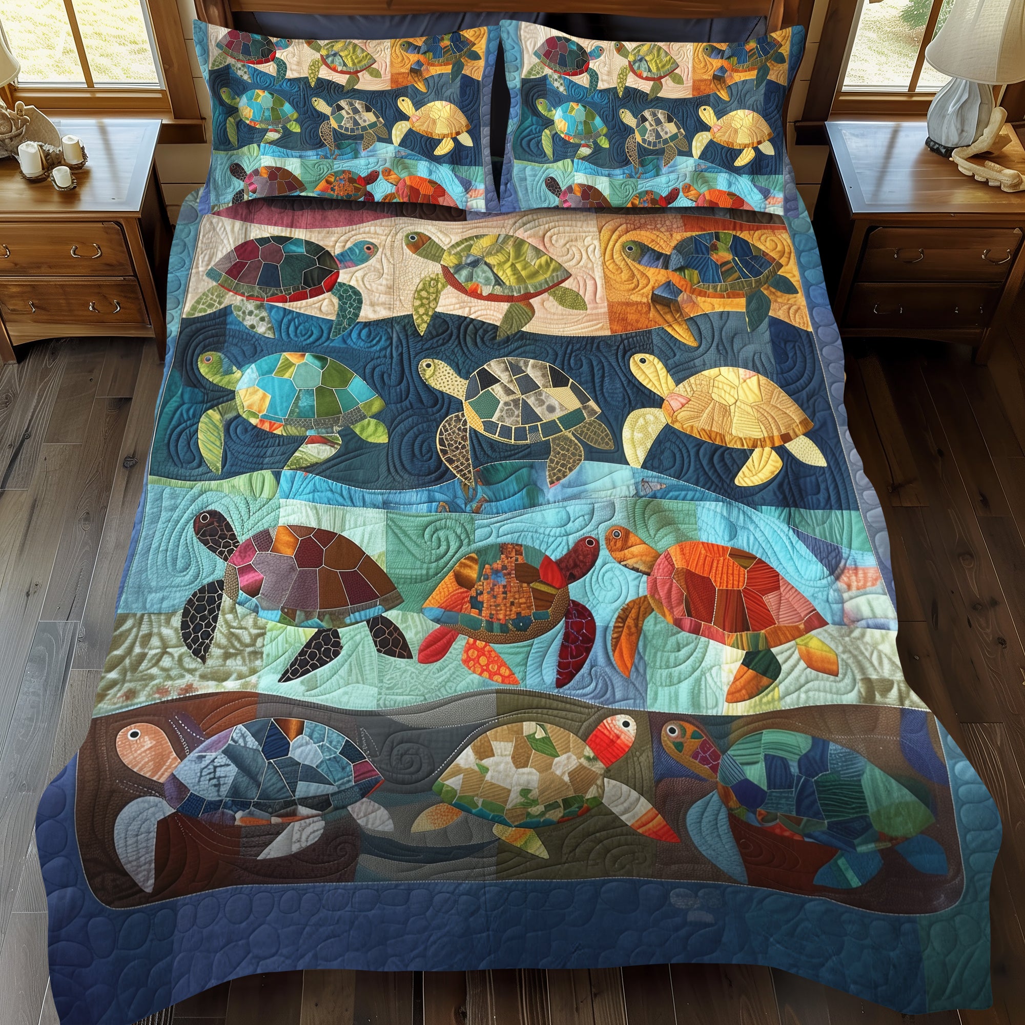 Flamingo Fiesta 3-Piece Quilted Bedding Set NCU0TL874