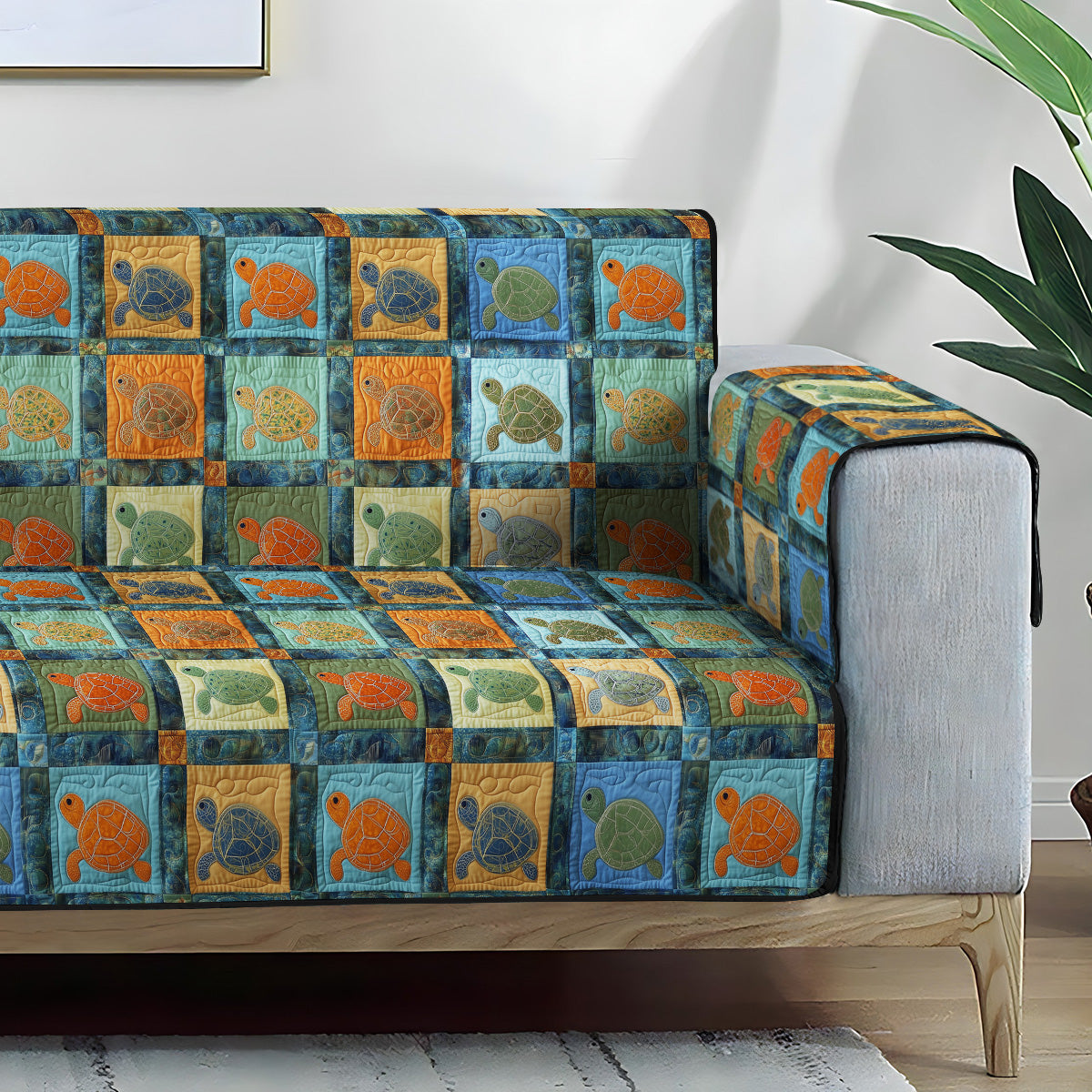 Turtle Bay Quilted Sofa Cover NCU0PT1077