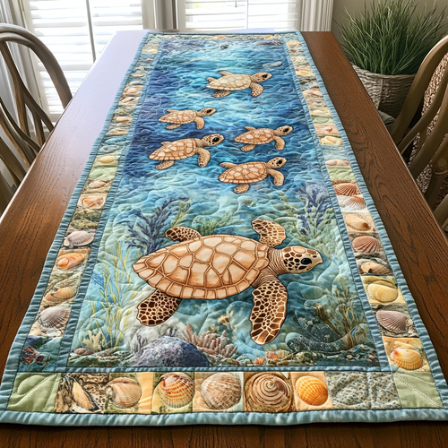 Turtle Dream Quilted Table Runner NCU0DK7564