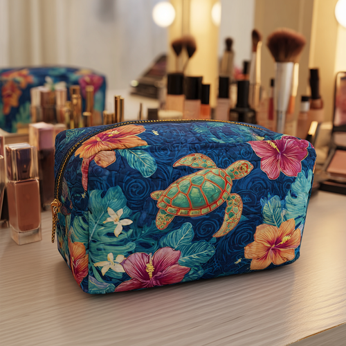 Turtle Haven Quilted Makeup Bag NCU0DK10244