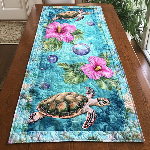 Turtle Journey Quilted Table Runner NCU0DK8237
