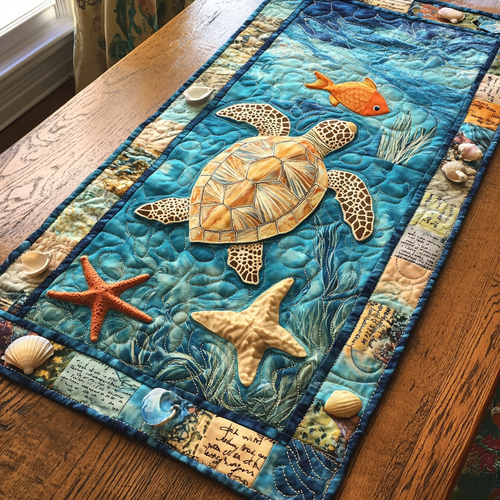 Turtle Path Quilted Table Runner NCU0DK8239