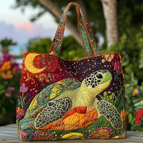Turtle Sanctuary Quilted Tote Bag NCU0DK8788