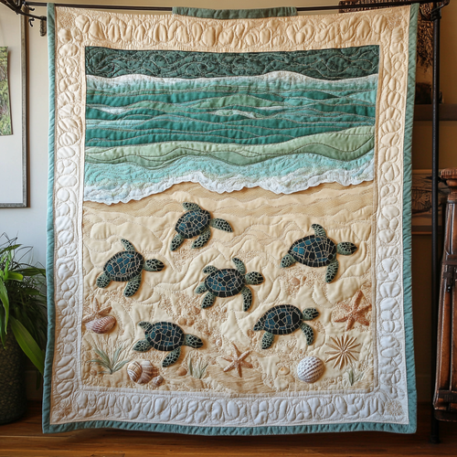 Turtle Spirit Quilted Blanket NCU0DK8773