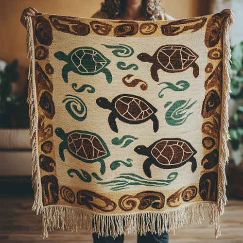 Turtle Whispers Woven Sofa Blanket NCU0PT4954