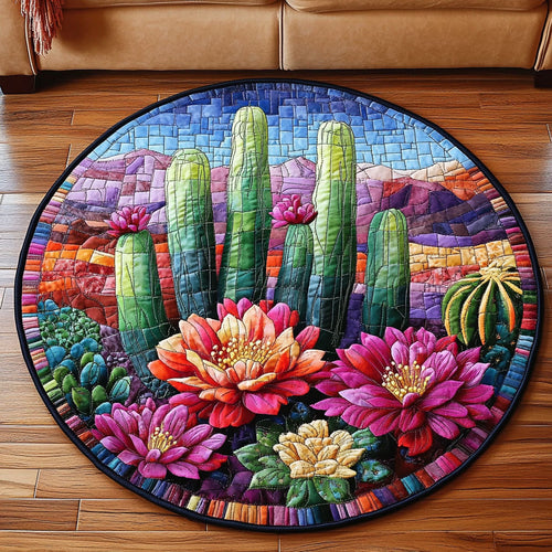 Twilight Cactus Quilted Round Mat NCU0NT4463
