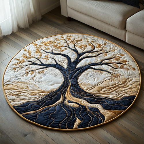 Twilight Grove Quilted Round Mat NCU0DV3676