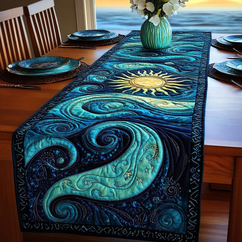 Twilight Waves Quilted Table Runner NCU0PT6556