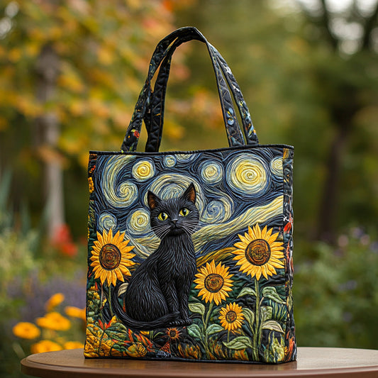 Twilight Whiskers Quilted Tote Bag NCU0DV7278
