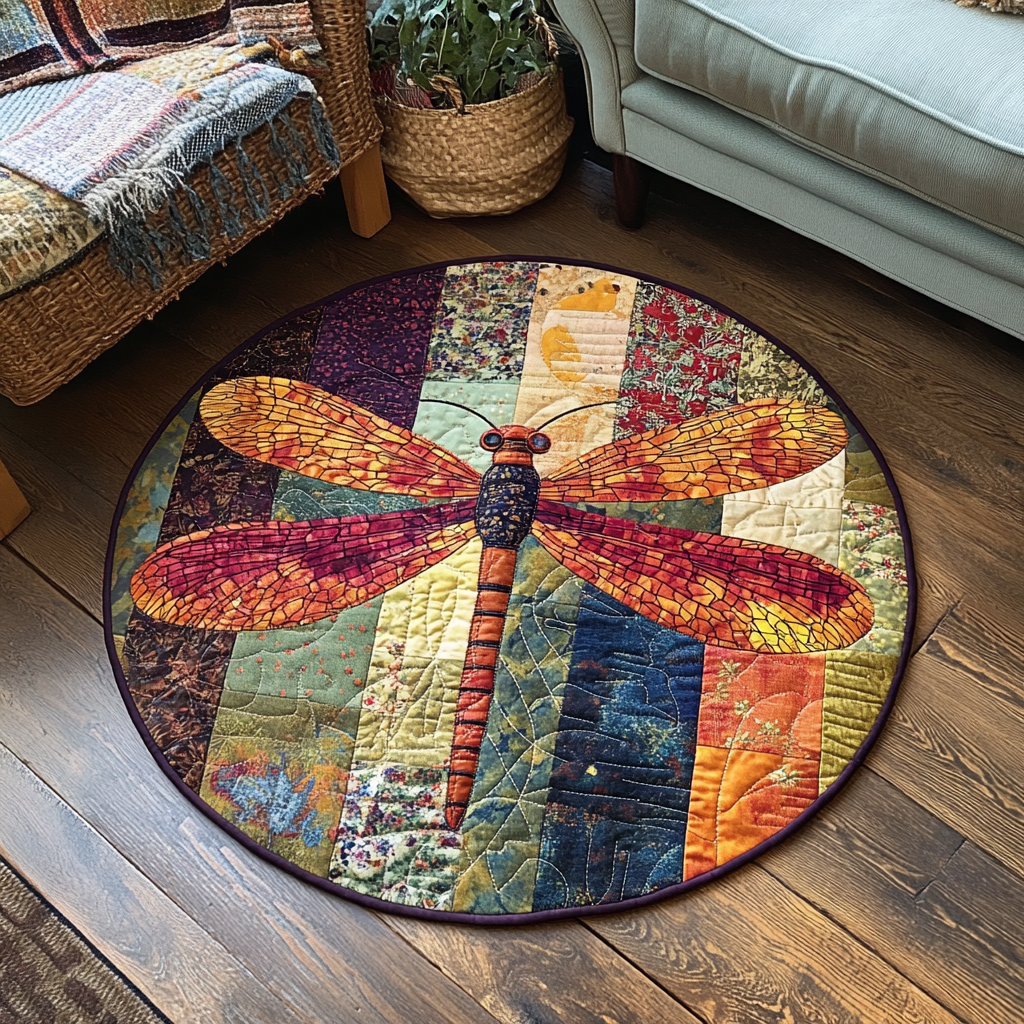 Twilight Wings Quilted Round Mat NCU0VH3131