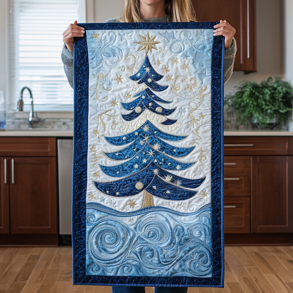 Twilight Elk Quilted Table Runner NCU0DV1154