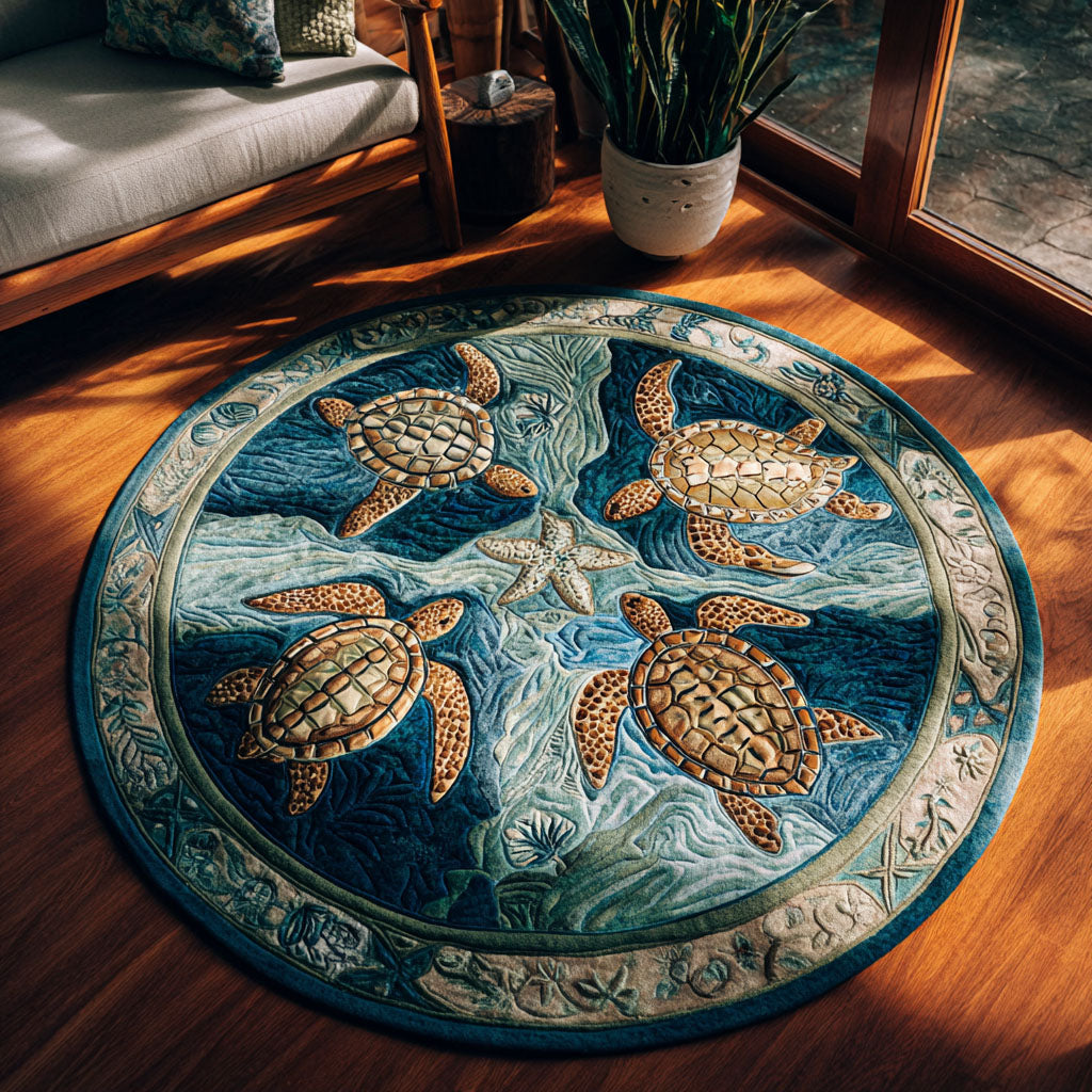 Undersea Path Round Carpet NCU0PT9858