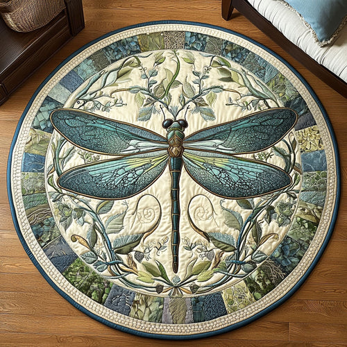 Verdant Elegance Quilted Round Mat NCU0NT3832