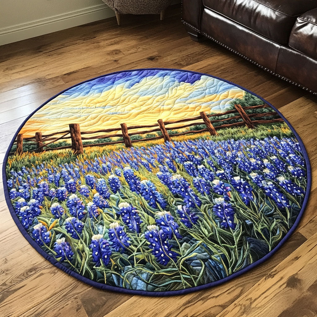 Festive Harmony Quilted Round Mat NCU0DQQ030