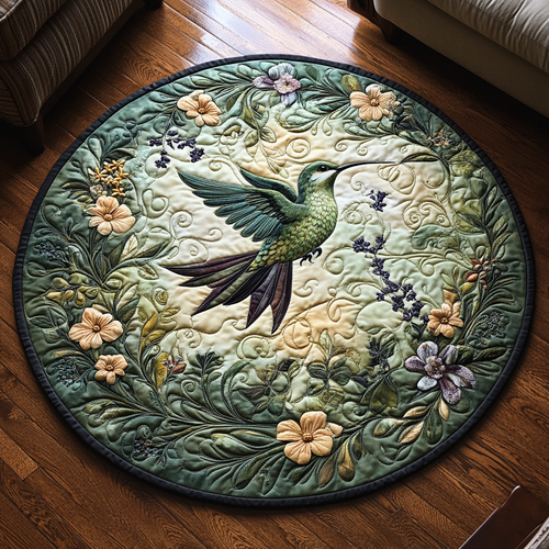 Vibrant Wings Quilted Round Mat NCU0DV5586