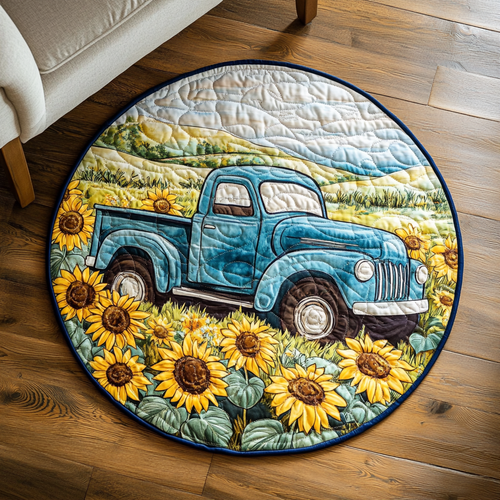 Vintage Bloom Quilted Round Mat NCU0VH4284