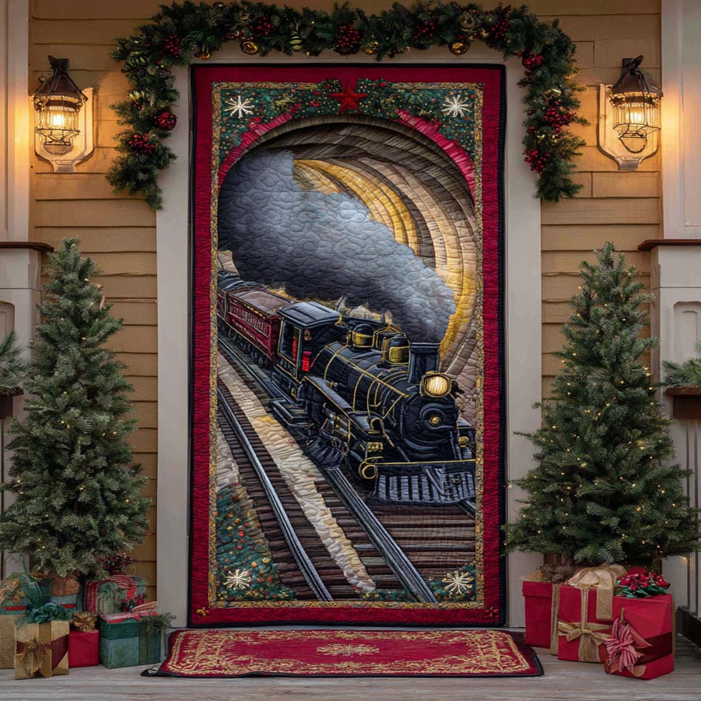 Vintage Raillight Glow Quilted Door Cover NCU0XD1590