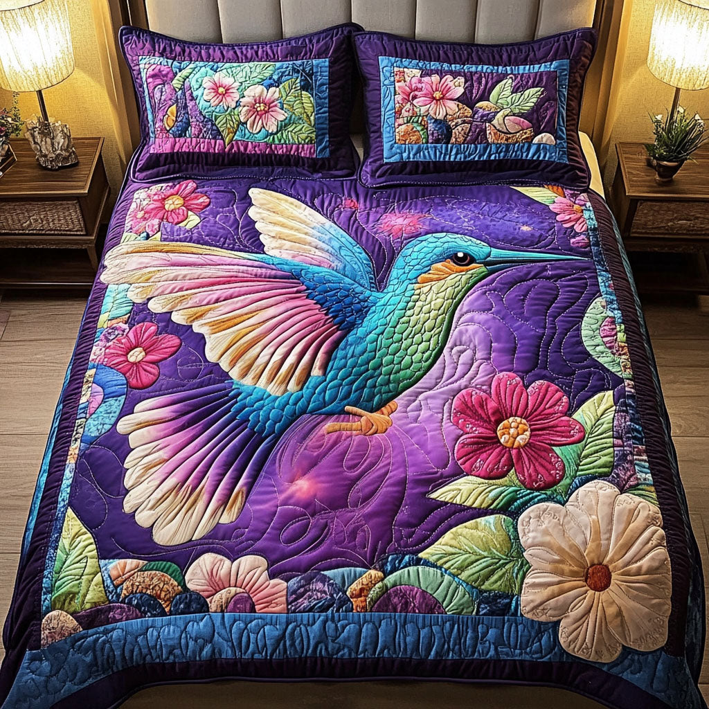 Flutter Grace 3-Piece Quilted Bedding Set NCU0DDK200