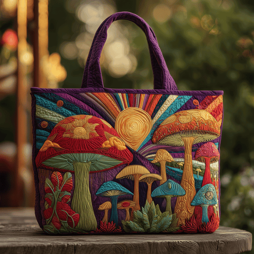 Vivid Fungi Quilted Tote Bag NCU0TH2885