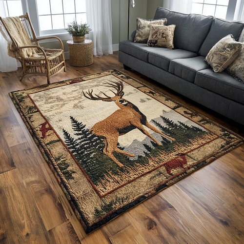 Wandering Deer Area Rug NCU0DK10527