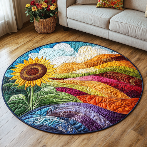 Warm Meadows Quilted Round Mat NCU0VH3601
