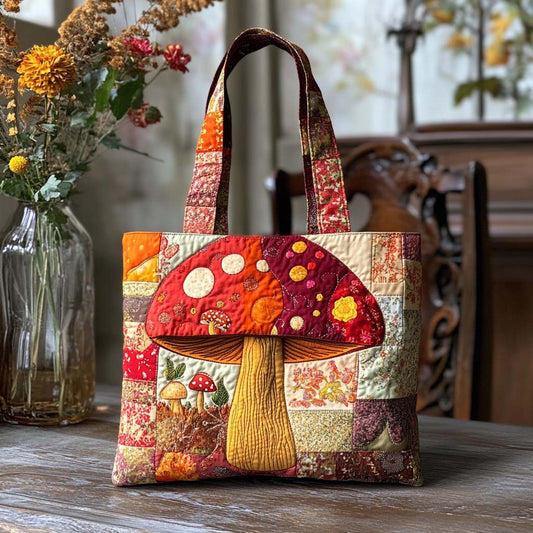 Warm Toadstool Quilted Tote Bag NCU0NT9245