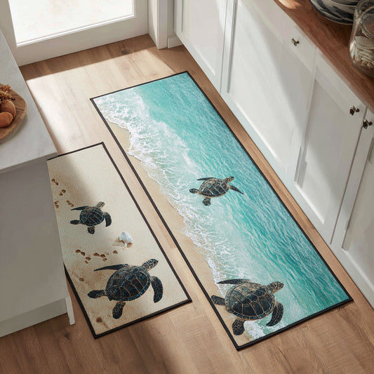 Wave Whisper Kitchen Area Rug NCU0DV8229