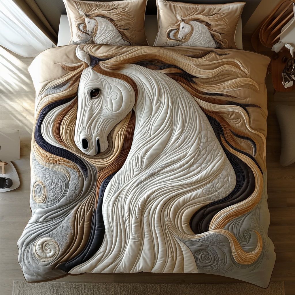 Echoes of Hooves Quilted Blanket NCU0DK335